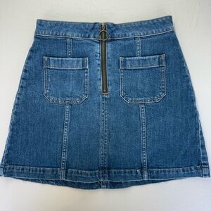 Madewell Zip Denim Jean A-line Skirt with Pockets Style G5457 size 27
